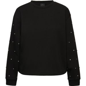 Ulla Popken Sweatshirt  zwart / zilver