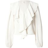 Blouse - Gestreept - Viscose - Lange Mouw - Rechte Zoom