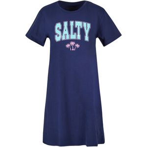 F4NT4STIC Jurk 'Beach Summer Vacation Salty'  lichtblauw / donkerblauw / donkerroze / wit