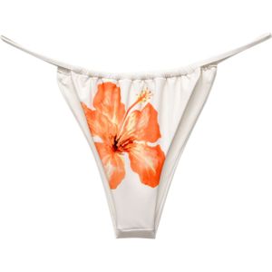 Pull&Bear Bikinibroek  geel / oranje / zwart / wit