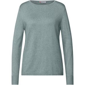 STREET ONE - Gebreide Trui - Nile Blue Mel - Met Boothals