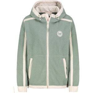 Sublevel Fleece jas  crème / mintgroen