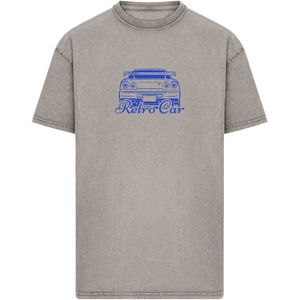 F4NT4STIC Shirt 'Retro Car Japanese Streetstyle'  blauw / grijs gemêleerd