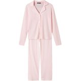 Pointelle - Pyjamaset - Lange Mouwen - Knoopsluiting - Elastische Taille