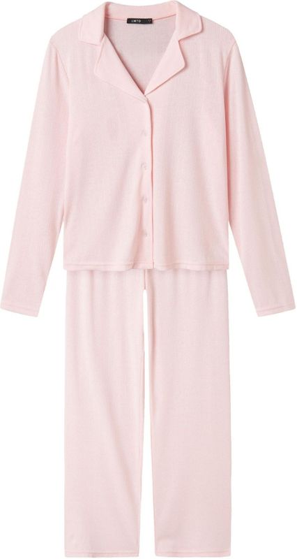 Pointelle - Pyjamaset - Lange Mouwen - Knoopsluiting - Elastische Taille
