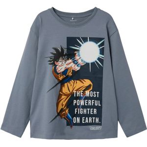 NAME IT Shirt 'NKMALVI DRAGONB'  lichtblauw / donkerblauw / oranje / wit