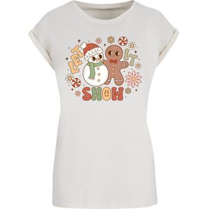 F4NT4STIC Shirt 'Let It Snow Groovy Christmas Gingerbread'  sand / gemengde kleuren