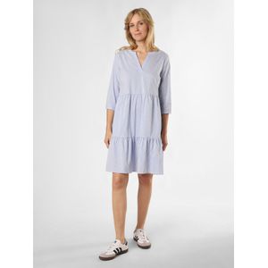 Marie Lund Jurk ' '  lichtblauw / wit
