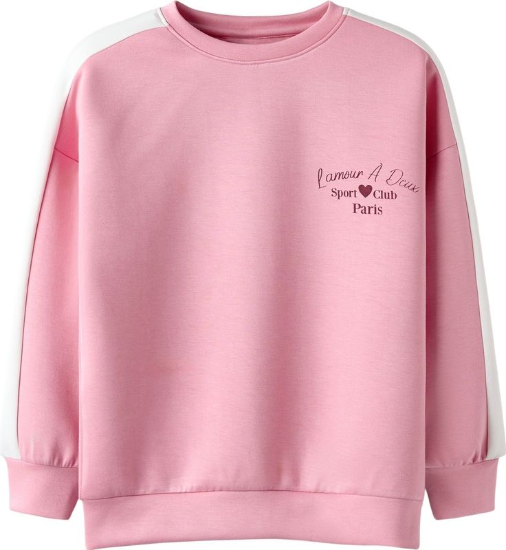 Sweatshirt - Regular Fit - Lange Mouwen - Ronde Hals - Geribde Zoom