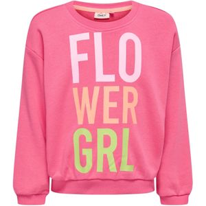 Trui - Kinderen - Met Bloemmotief - Normale Pasvorm - Geribde Boorden