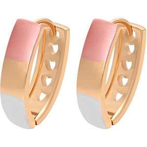 faina Oorbellen  rose-goud / rosé / wit