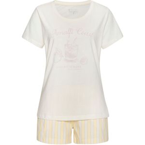 Vivance - Dreams - Shortama - Geel/wit gestreept - Set van 2