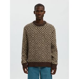 SELECTED Trui  beige / chocoladebruin