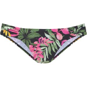 Look - Floral - Bikinibroekje - Zwart Gedessineerd - Recycling-Polyamide