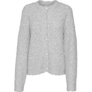 Awpurdie - Gebreid Vest - O-hals - Lange Mouwen - Knoopsluiting