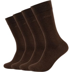 JOOP! - Premium Essentials - Sokken - Donkerbruin - Set van 4