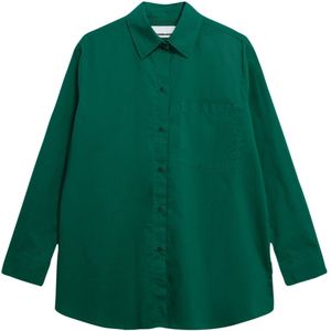 ARMEDANGELS - Blouse - Donkergroen - Wijde Blouse - Lange Mouw