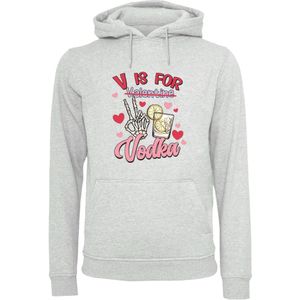 F4NT4STIC Trui 'Anti Valentinstag V is for Vodka'  grijs