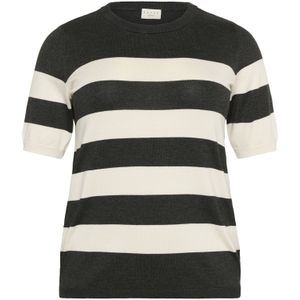 KAFFE CURVE Trui 'KCLizzy'  antraciet / wit