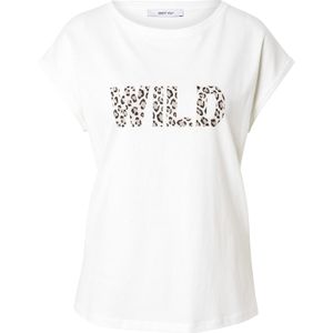 ABOUT YOU Shirt 'Fanny'  ivoor / zwart / wit