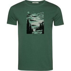 GREENBOMB Shirt 'Nature Lakeside'  grijs / jade groen / lichtgroen / zwart