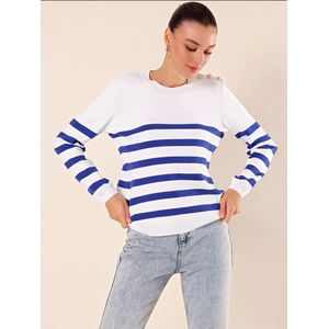 Bigdart Trui  donkerblauw / wit