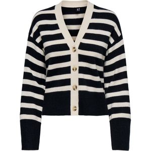 ONLY Gebreid vest 'ONLKATIA'  zwart / natuurwit