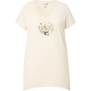 Ulla Popken Shirt  groen / zwart / wolwit