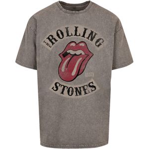 F4NT4STIC Shirt 'The Rolling Stones Tour '78'  donkergrijs / donkerrood / zwart
