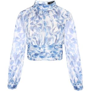 faina Blouse  blauw / wit