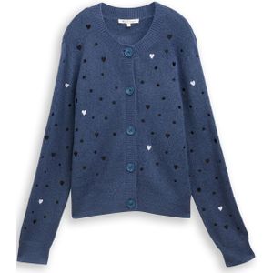 TOM TAILOR DENIM Gebreid vest  saffier / zwart / wit