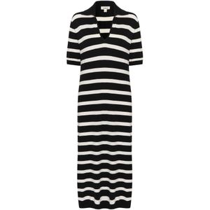 SOAKED IN LUXURY Jurk 'SLSpina'  zwart / wit