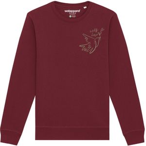 Watapparel Sweatshirt 'Self Love'  kaki / bourgogne