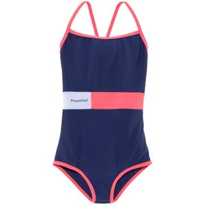 Beenlijn - Badpak - Marine - Contrasterende Details - Zonder Beugels