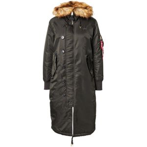 Alpha Industries - Long Fishtail - Winterjas - Zwart - 100% Nylon