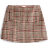 TOMMY HILFIGER - Minirok - Bruin - Geruit - Gerecycled Materiaal