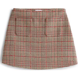 TOMMY HILFIGER - Minirok - Bruin - Geruit - Gerecycled Materiaal