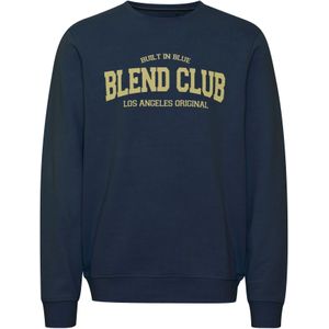 BLEND Sweatshirt  donkerblauw / lichtgeel
