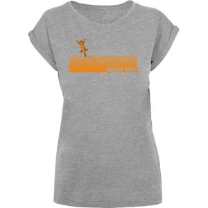 F4NT4STIC Shirt 'Disney Winnie The Pooh Tigger 1968'  grijs gemêleerd / oranje / zwart