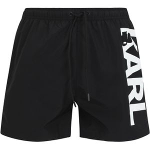 Karl Lagerfeld - Zwemshorts - Zwart/Wit - Logoprint