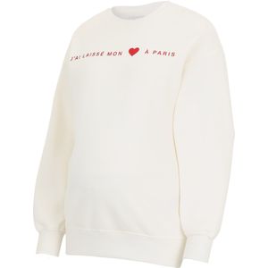 Only Maternity Sweatshirt  bloedrood / wit
