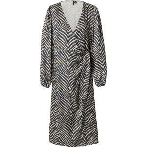 VERO MODA Jurk 'VMVina'  brokaat / zwart / wit