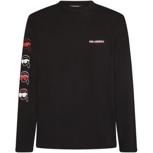 Karl Lagerfeld Shirt ' IKON LONG-SLEEVED '  zwart