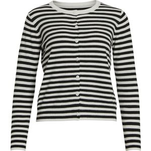 VILA Gebreid vest  zwart / wit