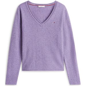 Tommy Hilfiger - Slim Fit - Gebreide Pullover - Effen/Gemêleerd - Zuivere Wol