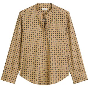 Marc O'Polo Blouse  beige / donkerblauw / wit