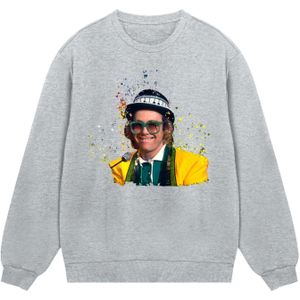F4NT4STIC Sweatshirt 'TV Times Elton John At The Piano 1977'  grijs / gemengde kleuren
