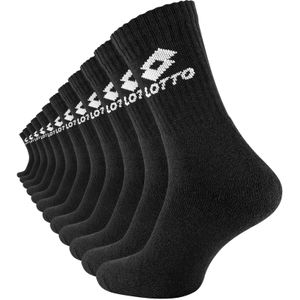 LOTTO - Sportsokken - Zwart/Wit - 12er Pack