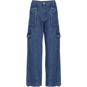 Influencer Cargojeans  blauw denim