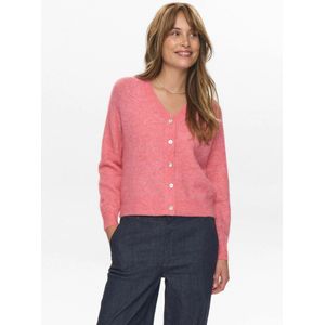 NÜMPH Gebreid vest ' NURIETTE '  zalm roze